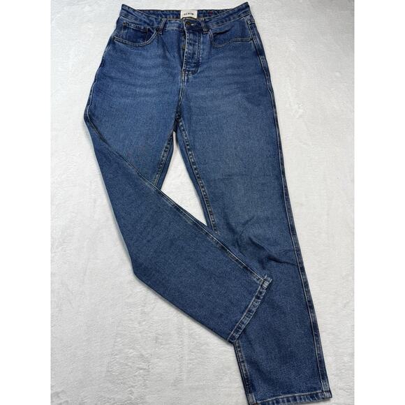 Sézane Denim Jean Sz40 (US 8) Med Wash High Rise Straight Leg French Minimalist - Picture 1 of 9